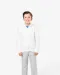 K455 - Kinder sweatvest met capuchon White