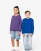 K453 - Kinder Sweater met gecontrasteerde capuchon Black / Red