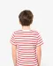 K379 - Gestreept T-shirt met zak en korte mouwen kids White / Navy Stripes