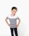 K3035 - Matrozenshirt ronde hals Bio kind Navy / White Stripes