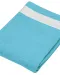 K118 - Fluwelen Strandlaken Turquoise / White