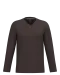 K358 - T-shirt V-hals lange mouwen Chocolate