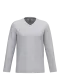 K358 - T-shirt V-hals lange mouwen Ash Heather