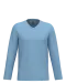 K358 - T-shirt V-hals lange mouwen Sky Blue