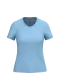 K381 - Dames T-shirt V-hals Korte Mouwen Sky Blue