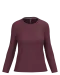 K383 - Dames T-shirt ronde hals lange mouwen Wine