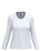 K382 - Dames T-shirt V-hals lange mouwen White