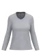 K382 - Dames T-shirt V-hals lange mouwen Oxford Grey