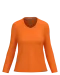 K382 - Dames T-shirt V-hals lange mouwen Orange