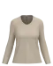 K382 - Dames T-shirt V-hals lange mouwen Light Sand