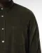 K599 - Heren overhemd met lange mouwen in ribfluweel Washed Brandy