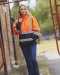 YHVK05 - Hi-Vis sweater met capuchon Hi Vis Yellow / Navy