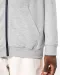 K466 - Herensweater met rits en capuchon in contrasterende kleur Black / Fine Grey