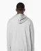 K466 - Herensweater met rits en capuchon in contrasterende kleur Black / Fine Grey