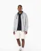 K466 - Herensweater met rits en capuchon in contrasterende kleur Black / Fine Grey