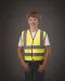 YHVW100CH - Veiligheidshesje voor kinderen met 2 Banden & Bretels Hi Vis Orange