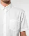K539 - Heren non-iron micro sergé overhemd korte mouwen White