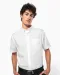 K539 - Heren non-iron micro sergé overhemd korte mouwen White
