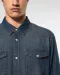 K519 - Heren denim overhemd lange mouwen Blue Jean
