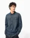 K519 - Heren denim overhemd lange mouwen Blue Jean