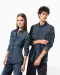 K518 - Dames denim blouse lange mouwen Blue Jean