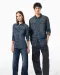 K518 - Dames denim blouse lange mouwen Blue Jean