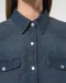 K518 - Dames denim blouse lange mouwen Blue Jean