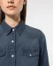K518 - Dames denim blouse lange mouwen Blue Jean