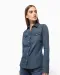 K518 - Dames denim blouse lange mouwen Blue Jean