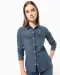 K518 - Dames denim blouse lange mouwen Blue Jean