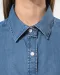 K509 - Damesblouse Denim Chambray Blue