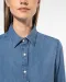 K509 - Damesblouse Denim Chambray Blue