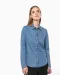 K509 - Damesblouse Denim Chambray Blue