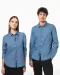 K509 - Damesblouse Denim Chambray Blue