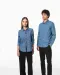 K509 - Damesblouse Denim Chambray Blue