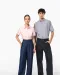 K536 - Dames Oxford blouse korte mouwen White