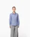 K534 - Dames Oxford blouse lange mouwen White