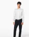 K522 - Getailleerd heren non-iron overhemd lange mouwen White
