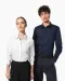 K510 - Damesblouse in popeline met lange mouwen White