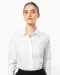 K510 - Damesblouse in popeline met lange mouwen White
