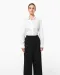 K510 - Damesblouse in popeline met lange mouwen White