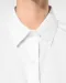 K510 - Damesblouse in popeline met lange mouwen White