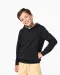 K4014 - Sweater met contrasterende capuchon met motief Black / Skate Graffiti