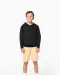 K4014 - Sweater met contrasterende capuchon met motief Black / Skate Graffiti