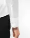 K514 - Damesblouse met "Mao" kraag lange mouwen White