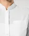 K514 - Damesblouse met "Mao" kraag lange mouwen White
