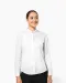 K514 - Damesblouse met "Mao" kraag lange mouwen White