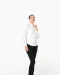 K514 - Damesblouse met "Mao" kraag lange mouwen White