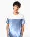 K3033 - Marine-T-shirt ronde hals Bio heren Navy / White Stripes