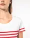 K3034 - Marine-T-shirt ronde hals Bio dames Navy / White Stripes